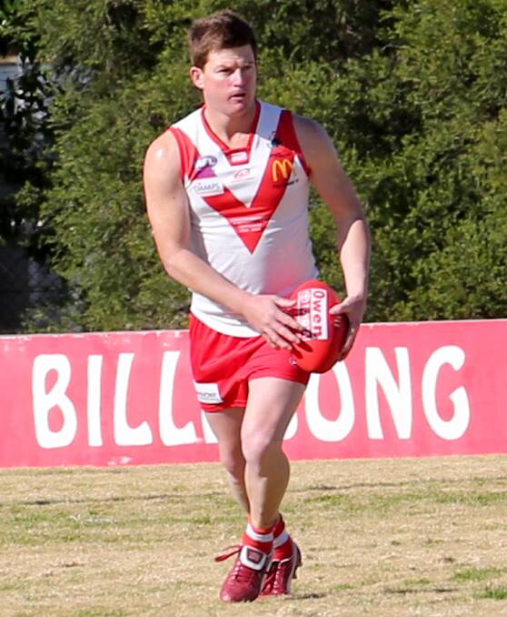 STAR: Mick Duncan booted eight goals in Griffith's win over Narrandera on Saturday.