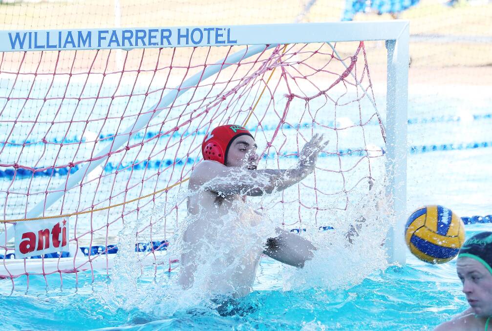Raiders' Chris McAuliffe in action in men's A grade water polo last week. Picture: Kieren L Tilly