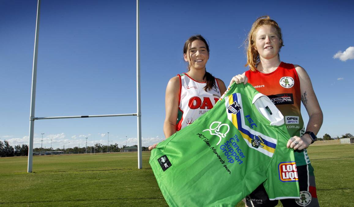 NEW ERA: Brothers leaguetag players Gab Suckling and Bridget Horsley show off their new colours at Parramore Park. Picture: Les Smith