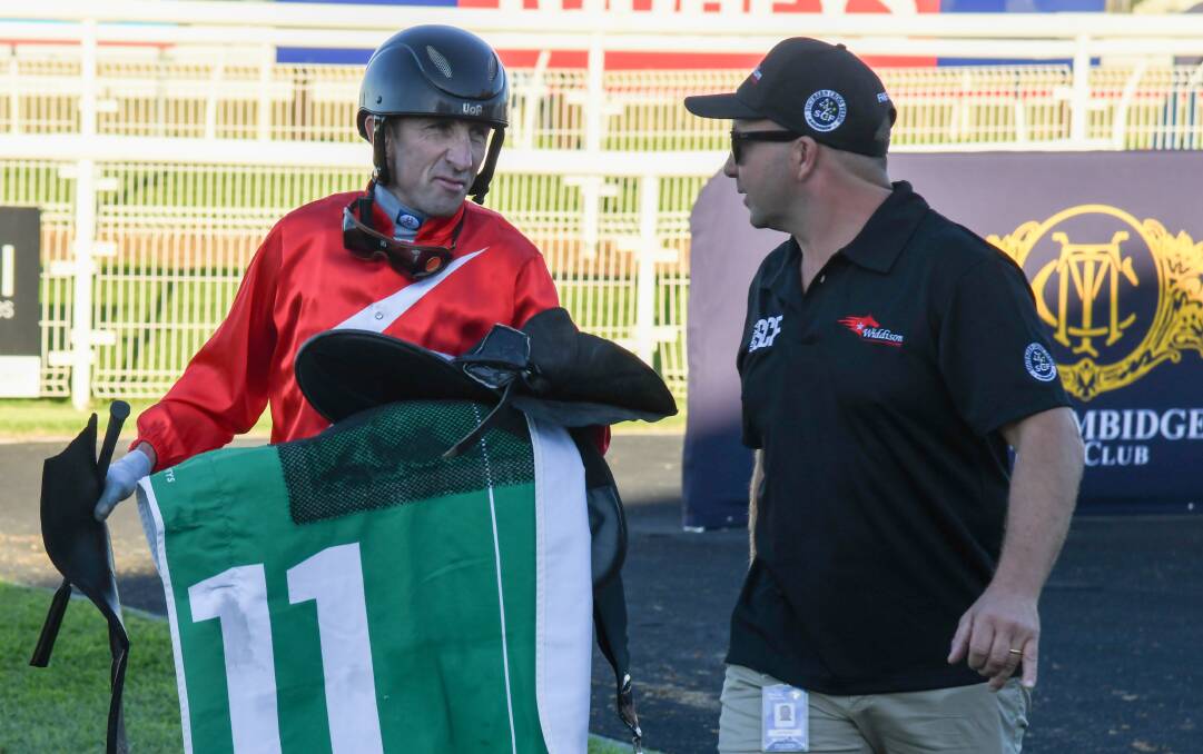 Jockey Jason Lyon and trainer Craig Widdison will team up with The Prodigal Son in Thursday's $200,000 Wagga Town Plate (1200m). Picture by Bernard Humphreys