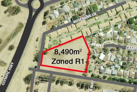 Spring Street: Few large tracts of vacant land are available in the Central Wagga area and it is expected the auction will generate a considerable amount of interest.