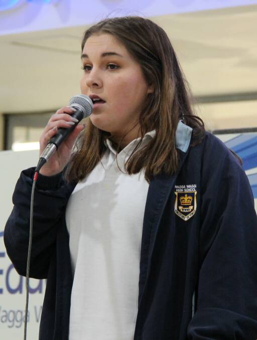 THE VOICE: Wagga Wagga High School's Alice Egan will be one of two solo vocalists to perform at the launch of Education Week in Wagga.