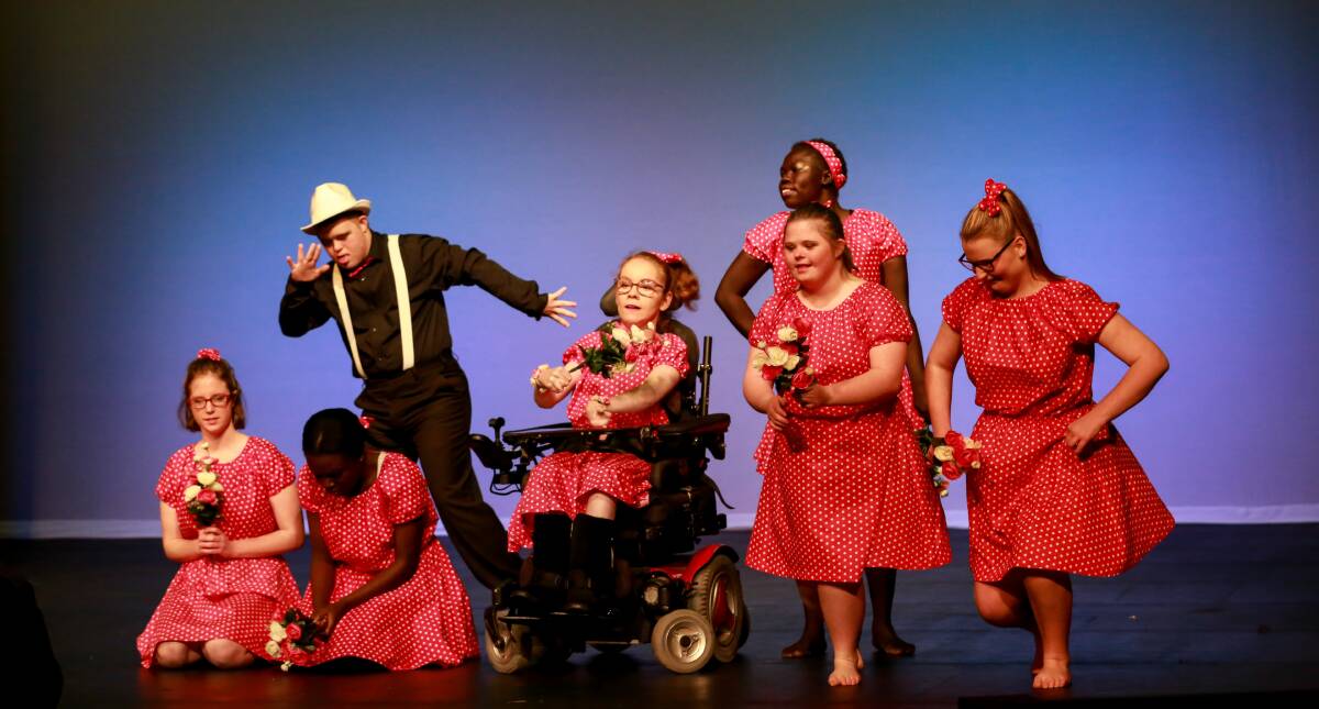 PERFORMANCE: The Wagga Wagga High School special education dance ensemble at the Riverina Dance Festival. Photo: Brigette Gollasch Photography