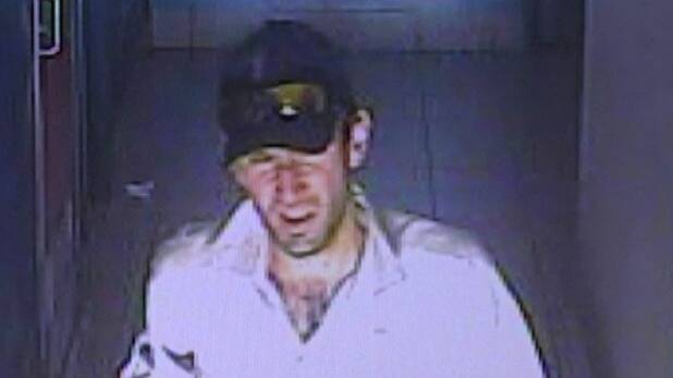 CCTV of a man suspected to be Mark Stocco in a petrol station at Euroa. Photo: SKY News