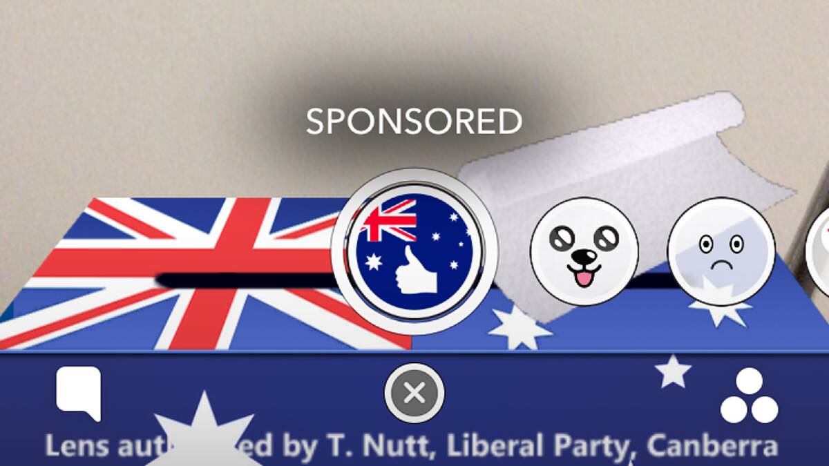 Liberal Party surprises with Snapchat lens