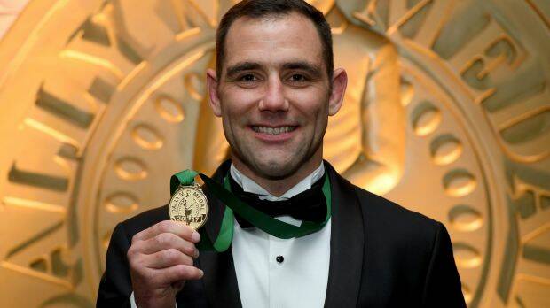 Cameron Smith has taken out his second Dally M medal 11 years after his first. Photo: AAP

