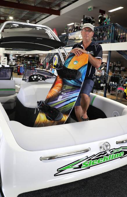 ACCESS DENIED: Peter Clucas of Riverina Ski Sports is one of several concerned lake-users and business-people to join the new action committee for Lake Albert. Picture: Les Smith