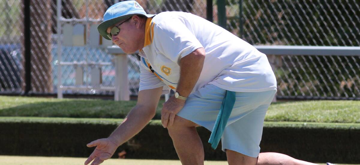 SEASON RETURNS: Wagga RSL bowler Ken Deacon gets back into the swing of things as pennant action was back in the region on Saturday. Picture: Les Smith