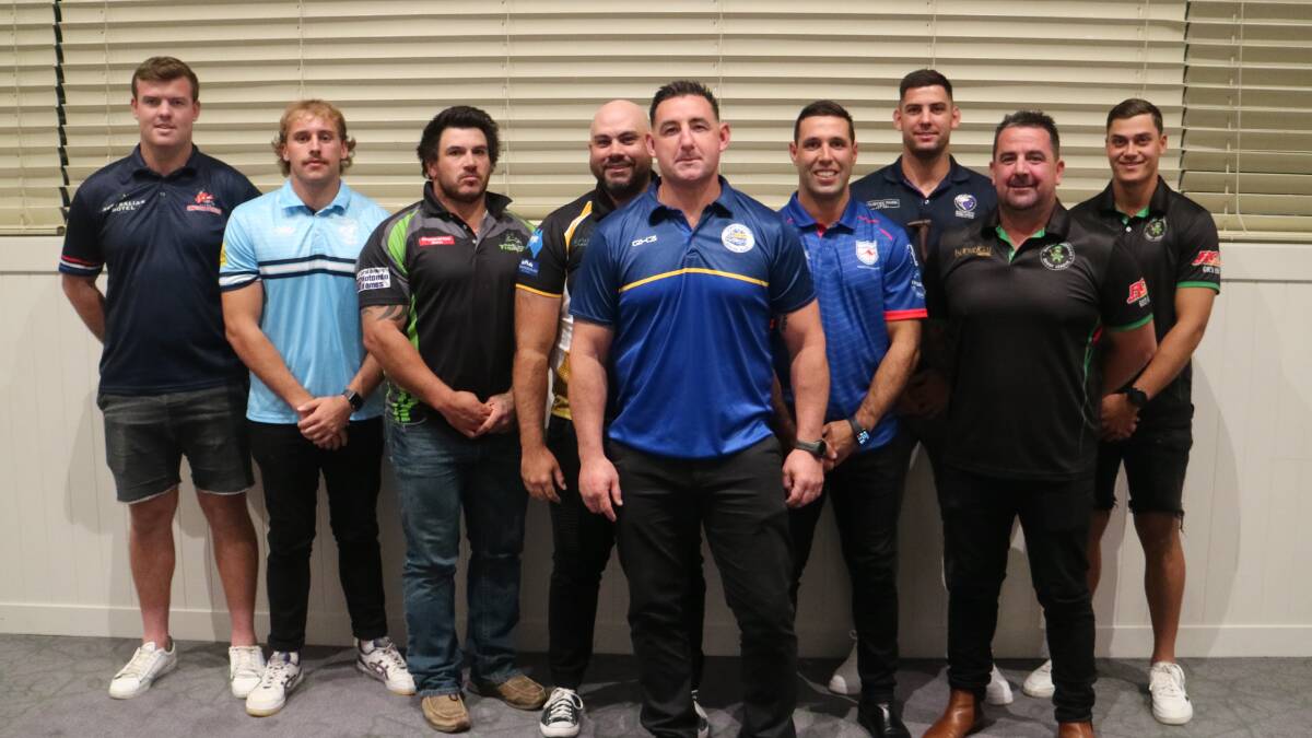Group Nine coaches and players ahead of the start of the Group Nine season.