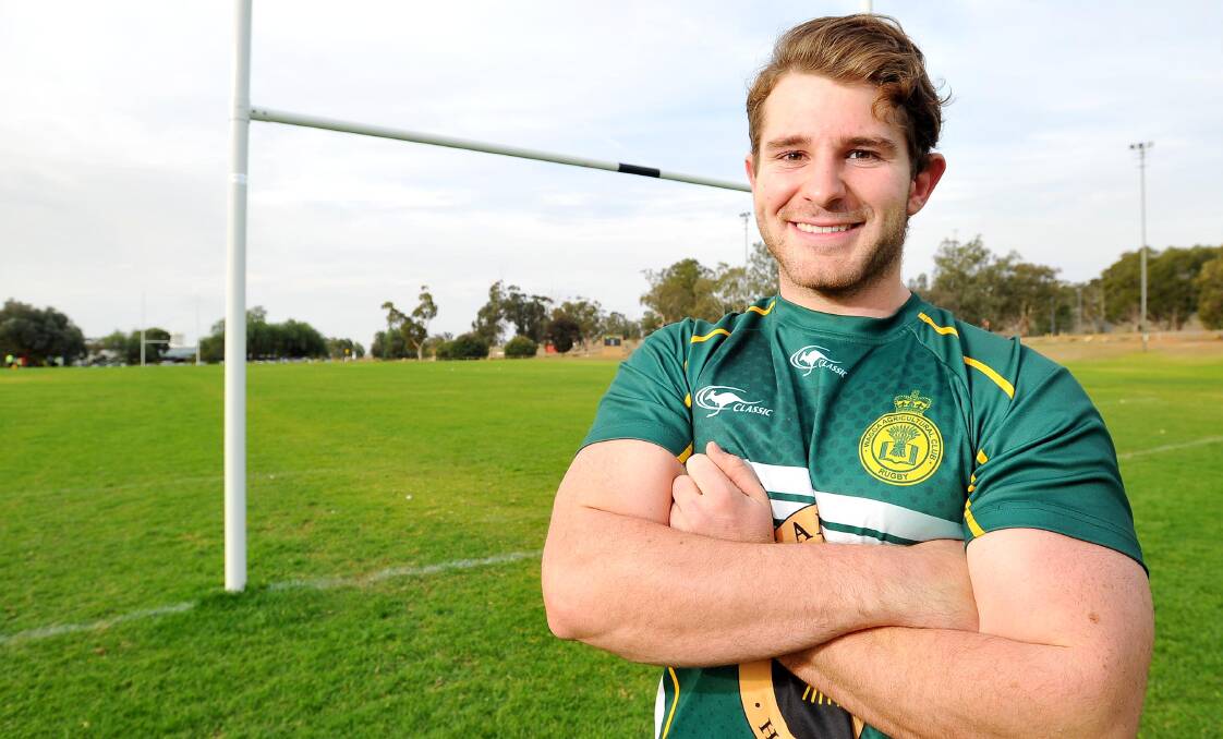 FIT AND FIRING: Ag College flanker Mike van Diggelen is looking to make his presence felt against Griffith on Saturday. Picture: Kieren L TIlly