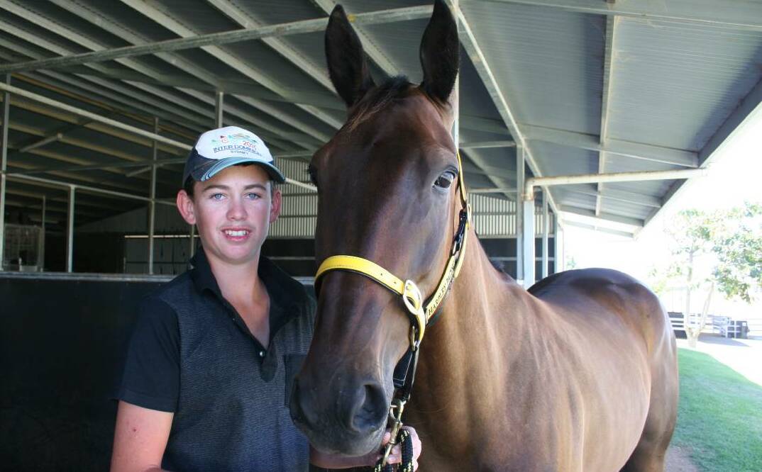WINNING STREAK: Sokys Bigbullet, pictured with Jordan Seary, is looking to make it four wins on the trot when he takes on a quality field in the Cherry Festival Cup (2100m) at Young on Friday.