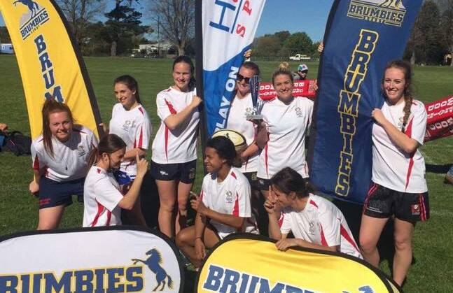 FLYING HIGH: Southern Inland celebrates another dominant performance at the Braidwood sevens event over the weekend where they failed to concede a point.