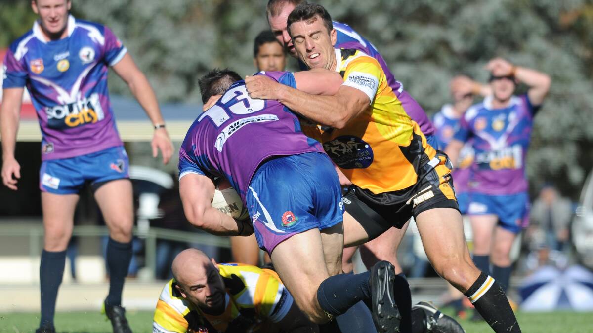 James Smart, playing against Southcity earlier this season, is looking to change Gundagai's style after two big losses in the past month.