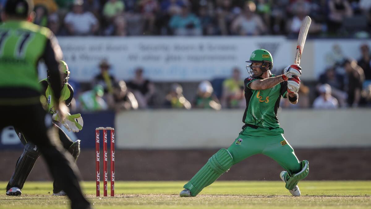 CLASS ACT: Melbourne Stars' Glenn Maxwell looked in fine touch before he ran himself out in the Border Bash on Tuesday night. 