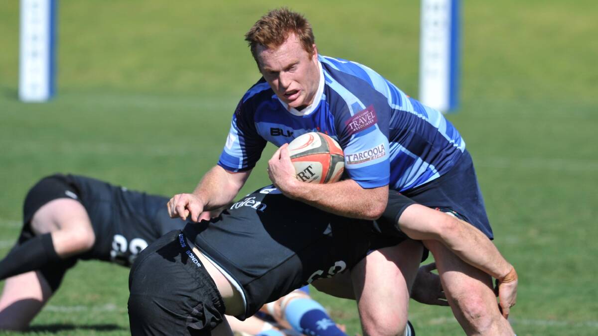Waratahs centre Tim Corcoran scored his team's first try in the win over Tumut on Saturday.