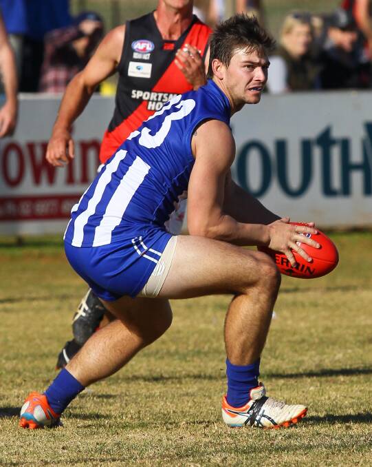 BIG BLOW: Temora full-forward Matt Harpley needs a second full reconstruction on his left knee after coming off against North Wagga on Saturday.