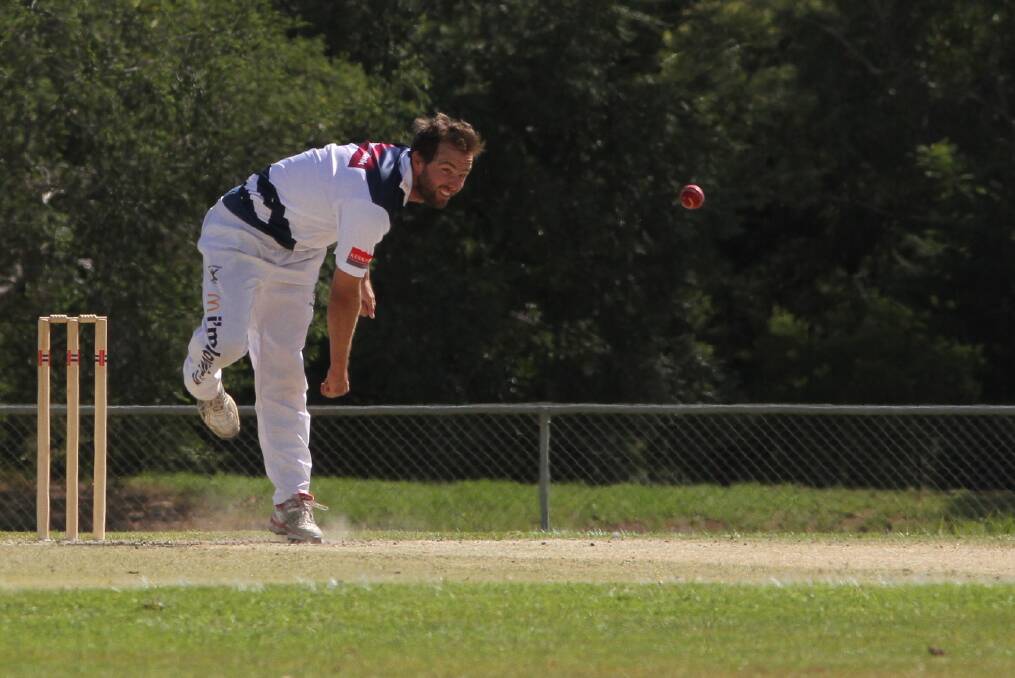 FIVE FA: Jake Hindmarsh claimed five wickets as Wagga bowled out Leeton for 152 in their O'Farrell Cup win on Sunday. Picture: Liam Warren
