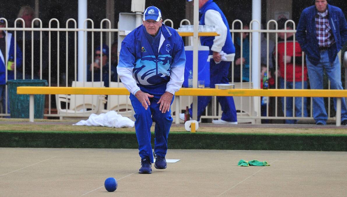 TOUGH DAY OUT: Moruya's Don Copper watches on after a bowl in the grade two state pennant final against Mona Vale in Wagga on Sunday.