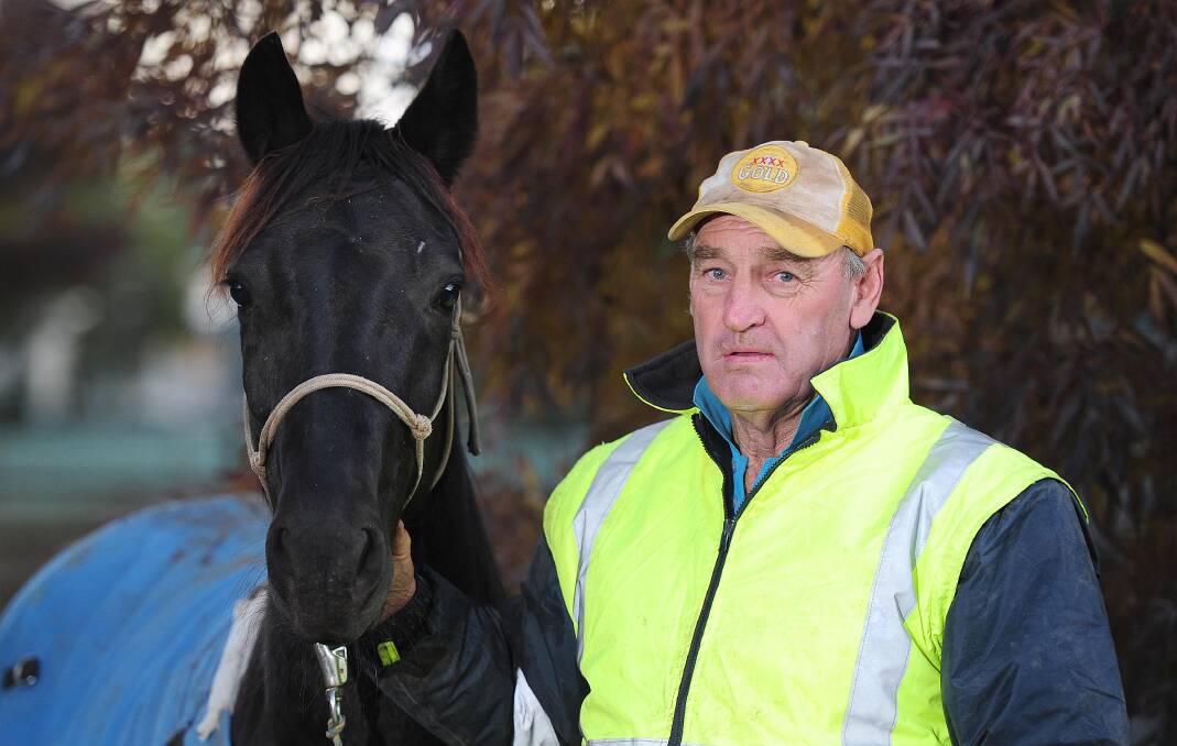 NEXT TASK: North Wagga trainer-driver Gary Lang is chasing more success with Flaneur on Tuesday night after his first win was brought up at start 34 last time out. Picture: Kieren L Tilly