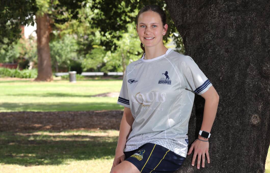 TOP CHALLENGE: Wagga teenager Claudia Obst is part of the ACT women's rugby sevens team playing at nationals in Bendigo this weekend. Picture: Les Smith