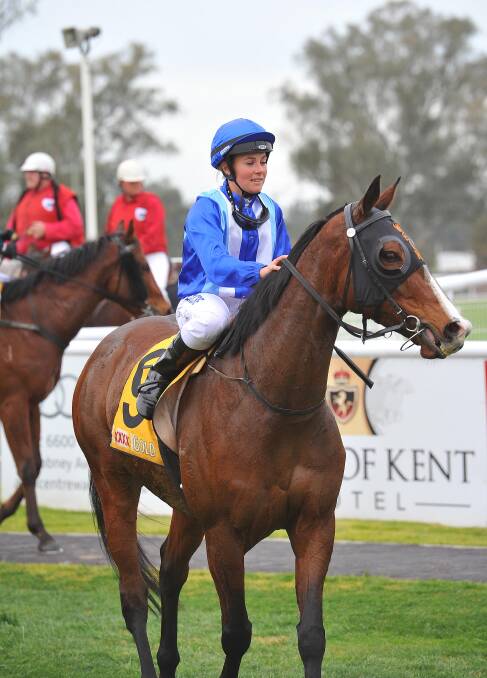 SWEET SUCCESS: Megan Taylor and Bondo combined for back-to-back wins at Corowa on Monday. It comes after a win at Albury last month for Tumut trainer Kerry Weir. Picture: Kieren L Tilly