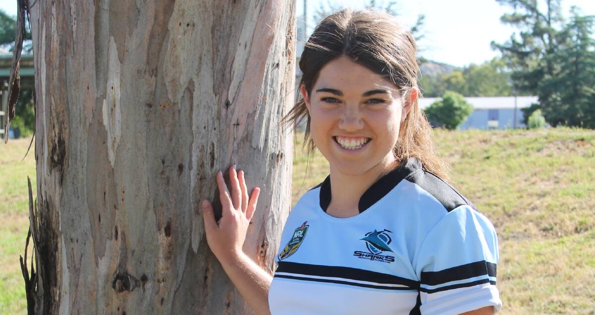 DRIVING AMBITION: Kelsey Hogan has been named as part of Cronulla's first women's under 18 rugby league team to play in the Tarsha Gale Nines. Picture: Jennette Lees 