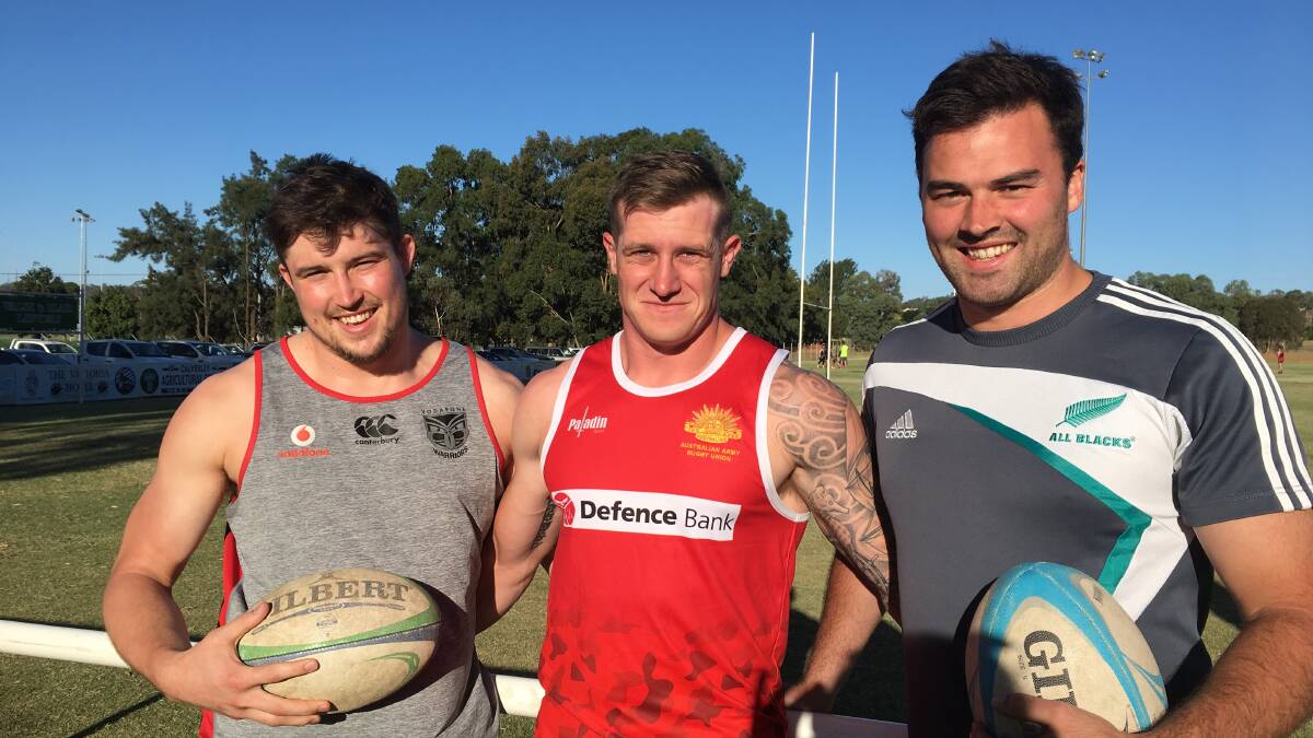 NEW FACES: Jake Eaglesham, Blake Hart and James Grimmett are among the new faces at Waratahs for 2018. Picture: Courtney Rees
