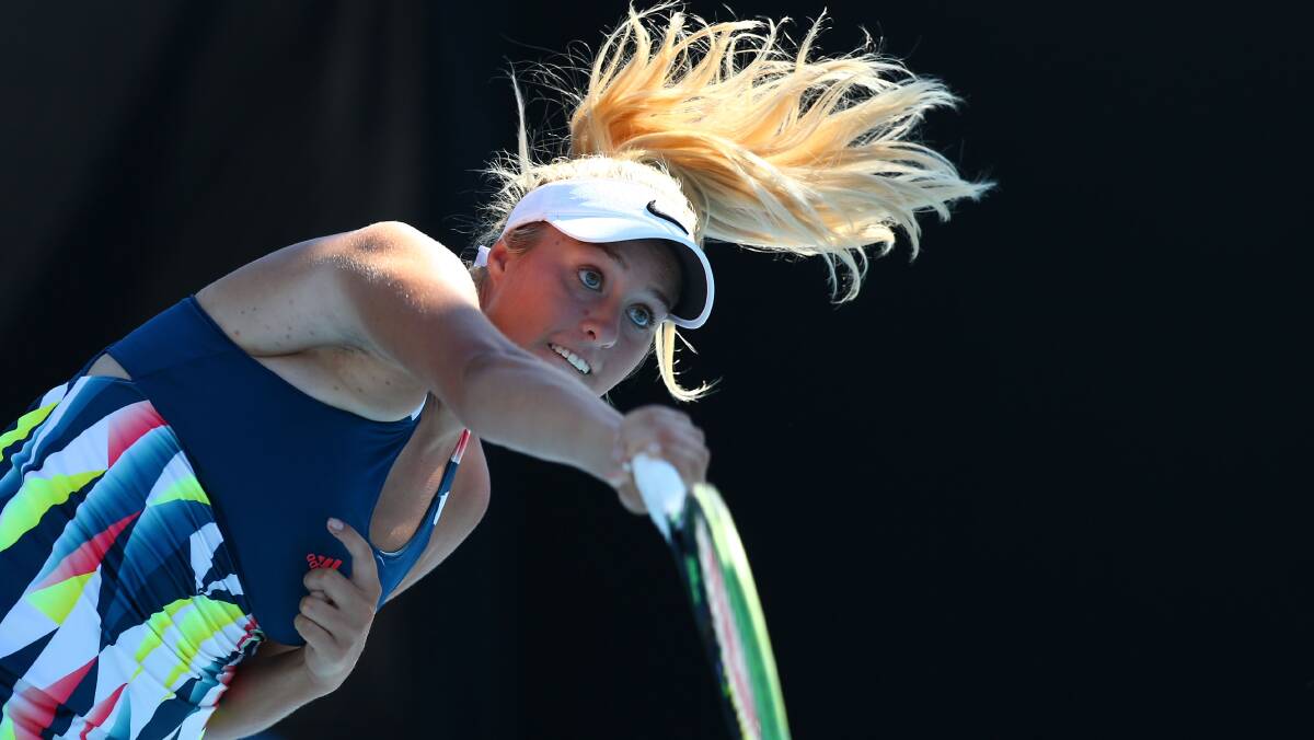 Kaitlin Staines playing at the Australian Junior Open.