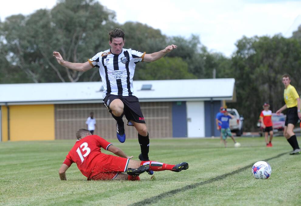 BIG IN: Wagga City Wanderers recruit Alex Millour comes back into the team to tackle Nepean FC at Gissing Oval on Saturday. The team is after their third win of the season. Picture: Laura Hardwick