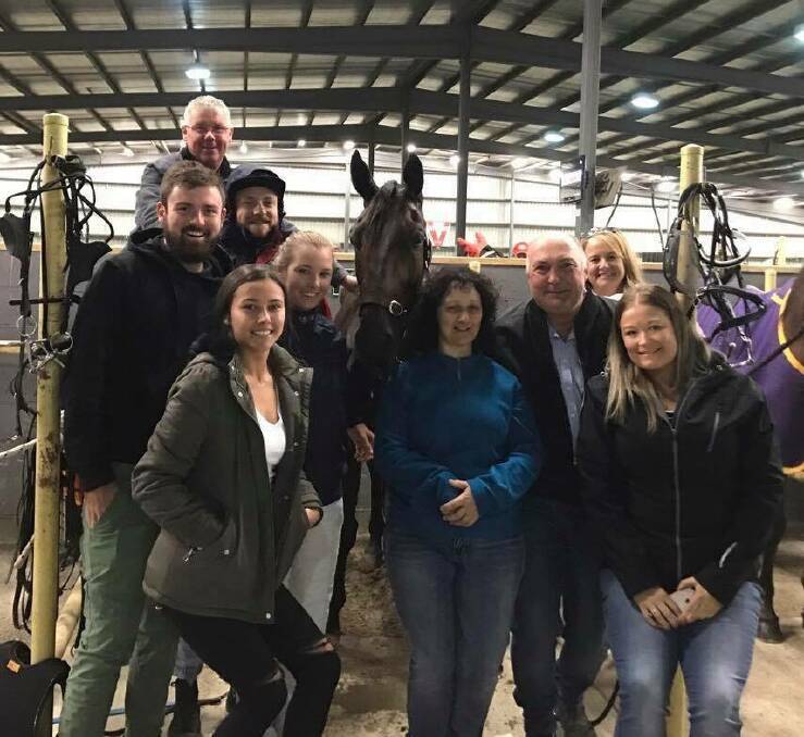 Happy connections after Glenferrie Bazaar's win at Shepparton earlier this month. He backed it up at West Wyalong on Monday.
