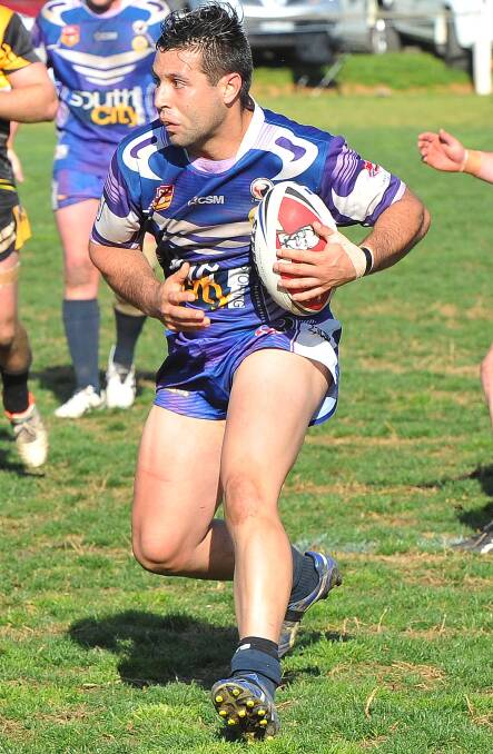 SIDELINED: Southcity five-eighth Nathan Rose will sit out the West Wyalong Knockout after undergoing knee surgery. Picture: Kieren L Tilly