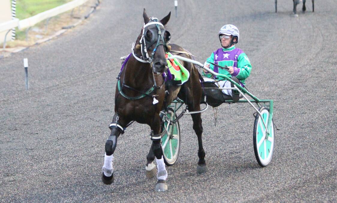 WINNING RETURN: Beau Cishlom came back from more than 12 months away from racing to win at Wagga on Tuesday. It was also reinsman Reece Maguire's 100th career victory. Picture: Courtney Rees