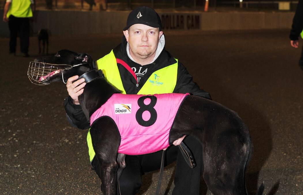 ON THE HUNT: Oura trainer Shannon Ellis is looking for back-to-back wins with new greyhound Sparkle Valley at Wagga on Friday.
