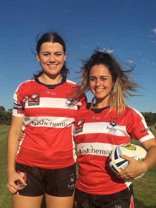 GETTING READY: Sophie Thomson and Petria Moncada will line up for CSU at the pre-season event at Cootamundra on Saturday. Picture: Courtney Rees