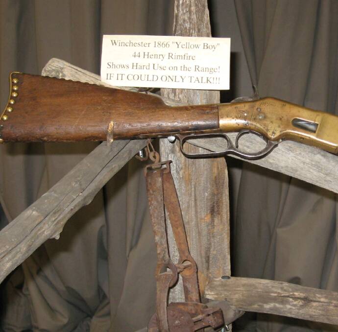 A 44 Winchester rifle.