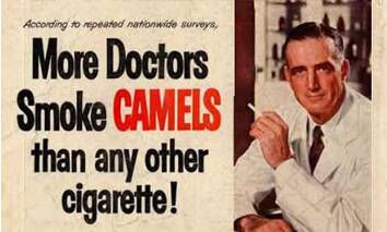 SMOKE AND MIRRORS: Ads like this one, from the 1950s, created a generation of smokers who were duped into believing smoking wasn't harmful.