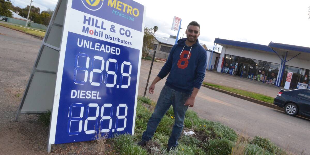 GOING LOW: Goolgowi Roadhouse owner Navi Singh may well be offering the cheapest fuel in the state this week. Picture: Stephen Mudd