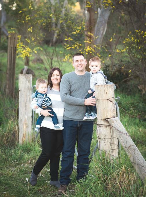 WORKING TOGETHER: Hayley and Adam Barnes with children Bradley and Henry are united to help Adam get to Russia. Picture: Forever Rose Photography