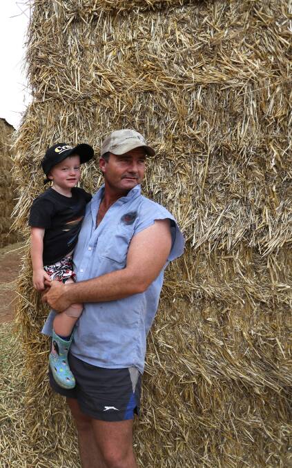 HOPE FLOATS: Burrumbuttock Hay Run founder Brendan Farrell and son Sam. The Hay Run will again roar into action on March 31.