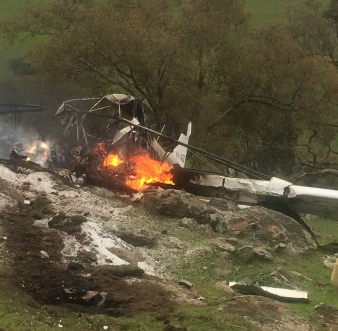 The plane wreckage
