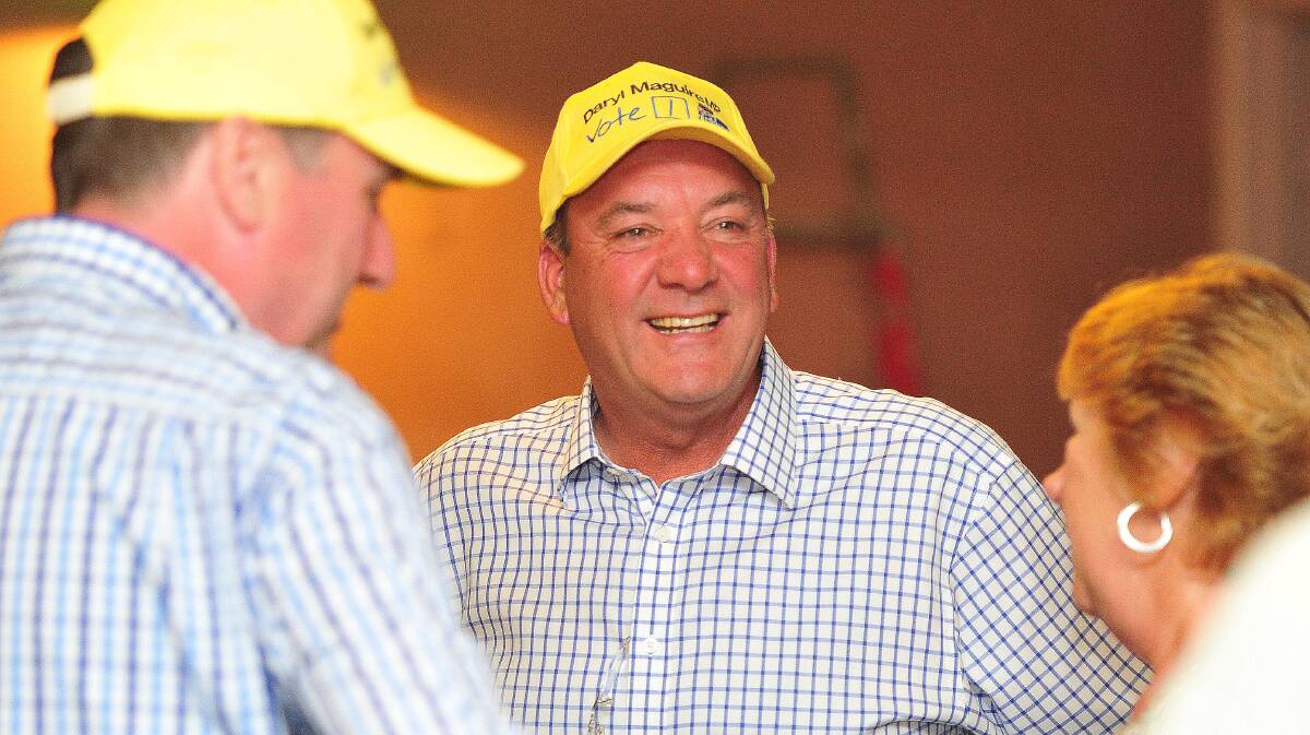 Wagga MP Daryl Maguire at Saturday night's victory party.