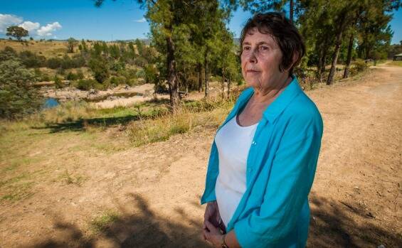 NO GO ZONE: President of the Tuggeranong Community Council Glenys Patulny at the spot where the Murrumbidgee River may be impacted by a new suburb.

