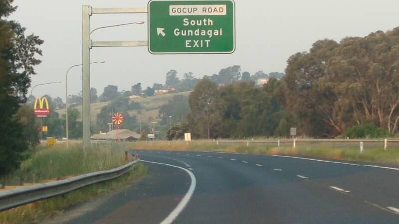 The Hume Highway northbound at South Gundagai, near where the accident has occurred.