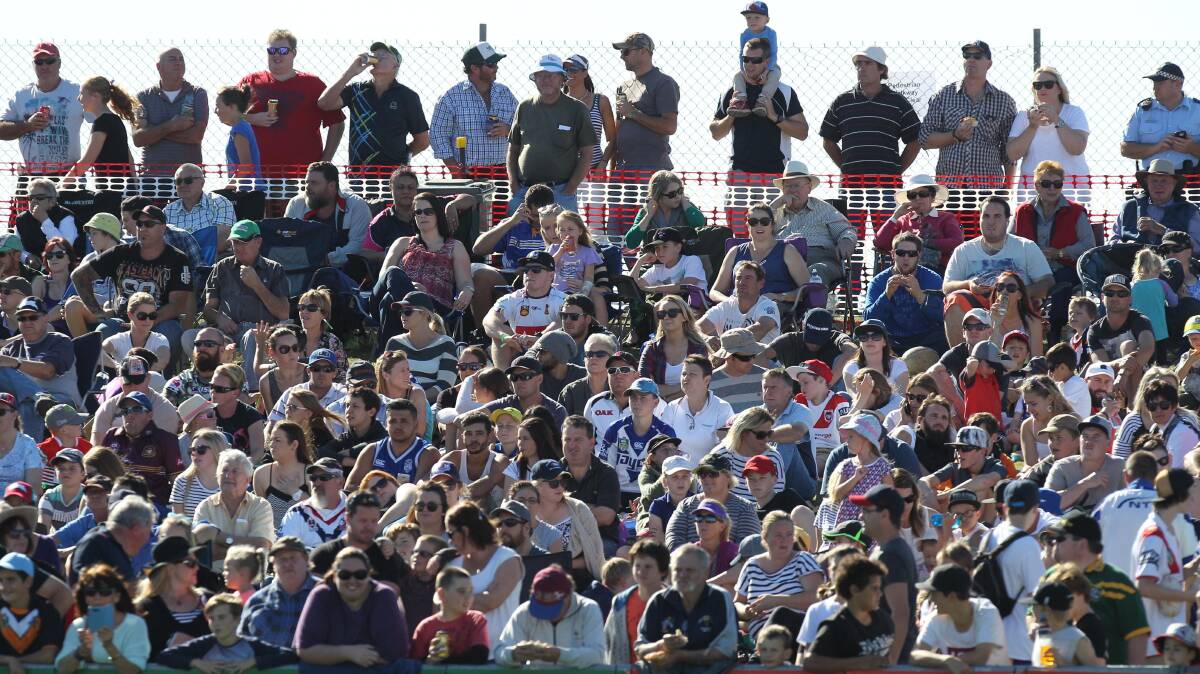 PACKED HOUSE: It was standing room only at Equex last time a major rugby league game was brought to Wagga, when Country was too good for City in 2015. Picture: Les Smith