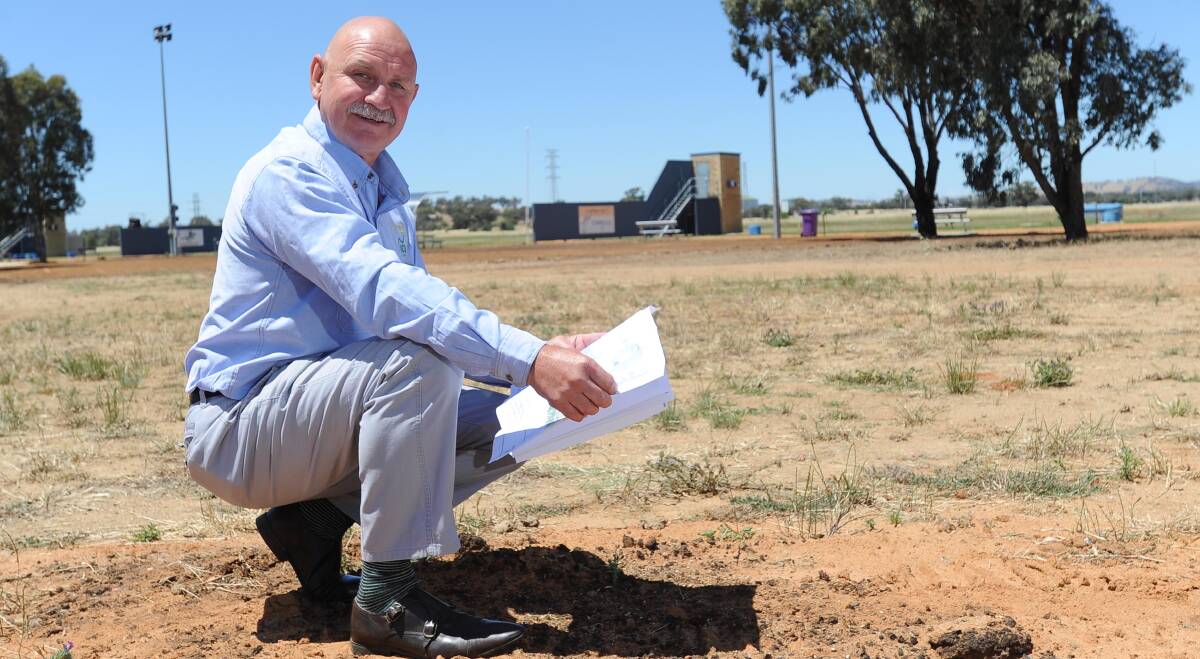 HIGH HOPES: Tony Turner looks at plans for the Australian Clay Target Association's national ground in Wagga. Picture: Laura Hardwick