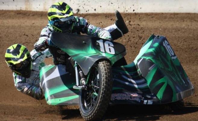 GETTING SIDEWAYS: Final round of new sidecar series takes place at Wagga International Speedway on Saturday night.