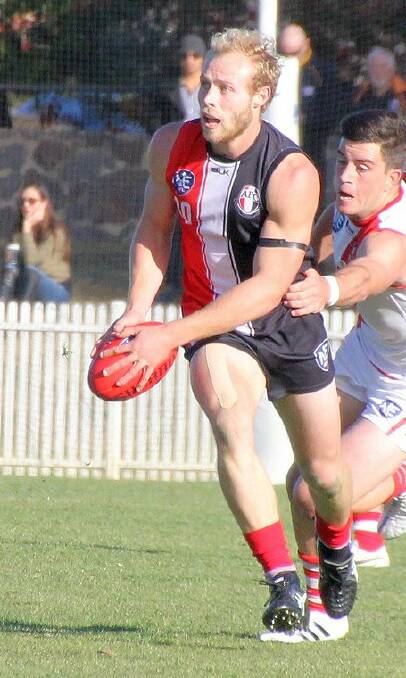 SAINTS-BOUND: Former Ainslie defender Lachie Highfield will play for North Wagga in the Farrer League next season. Picture: Ainslie Football Club.