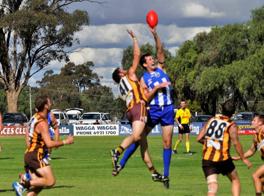 BIG CONTRIBUTION: Ruckman Dominic Joyce in action for Temora against East Wagga-Kooringal. The Irishman is heading home after two years in the Riverina. 