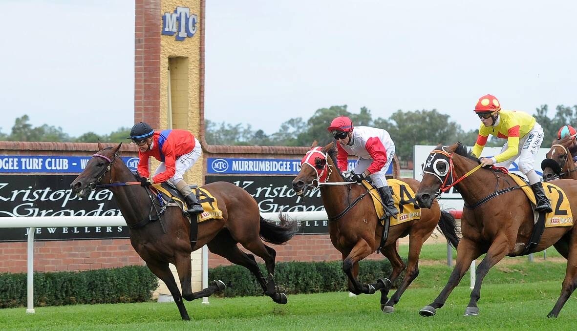 IN FORM: Mathew Cahill and Bulala beat Bank On Henry (2) home at Wagga in February. 