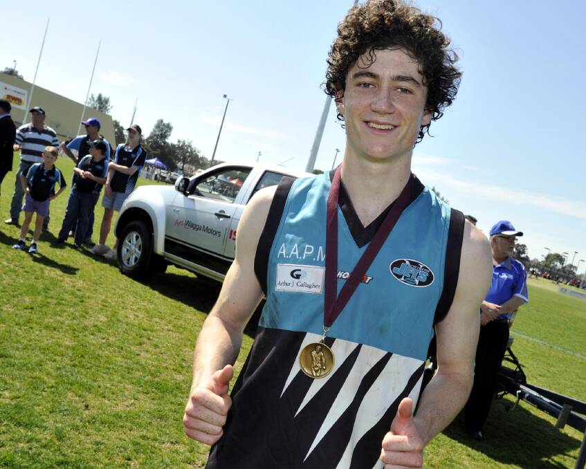 A 15-year old Jeromy Lucas was named best-on-ground in the Northern Jets' under 17's grand final victory last season. 